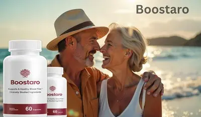 Couple enjoying healthy lifestyle with Boostaro supplement